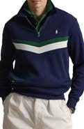 Polo Ralph Lauren Double Knit Chevron Quarter-Zip Pullover