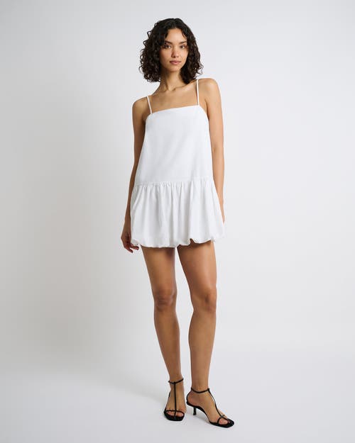 Shop Onia Air Linen Bubble Mini Dress In White