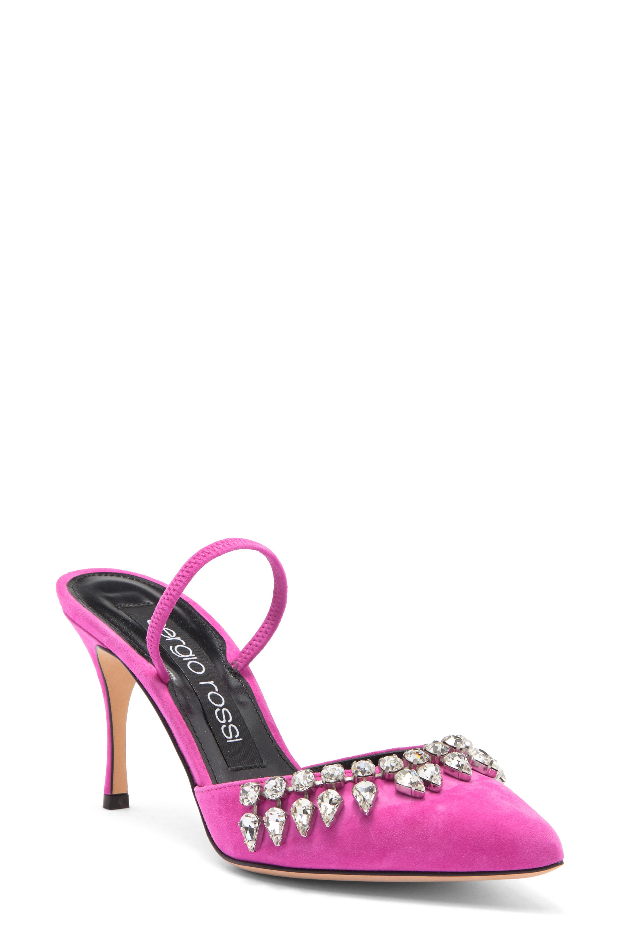 Sergio Rossi Crystal Mule Pump, Main, color, 