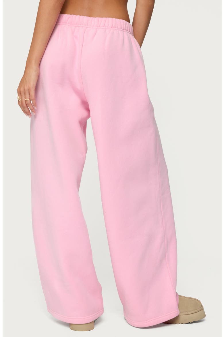 Pastel Edit Logo Wide Leg Sweatpants, Alternate, color, PINK