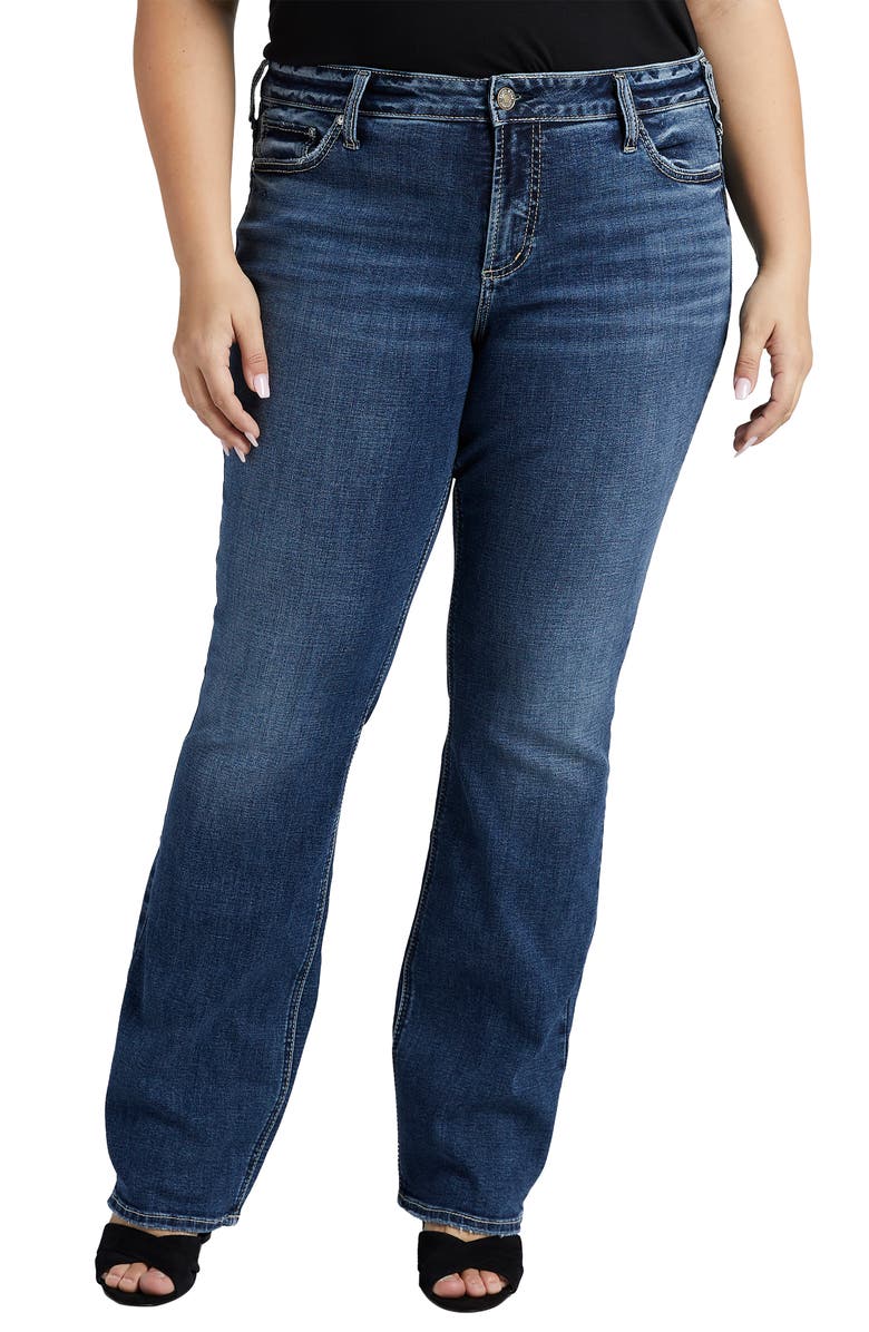 Silver Jeans Co. Elyse Slim Bootcut Jeans, Main, color, 