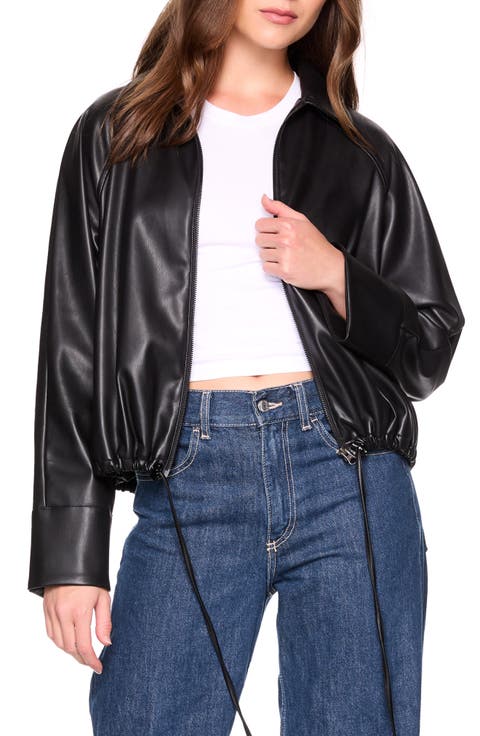 Faux Leather Full Zip Jacket