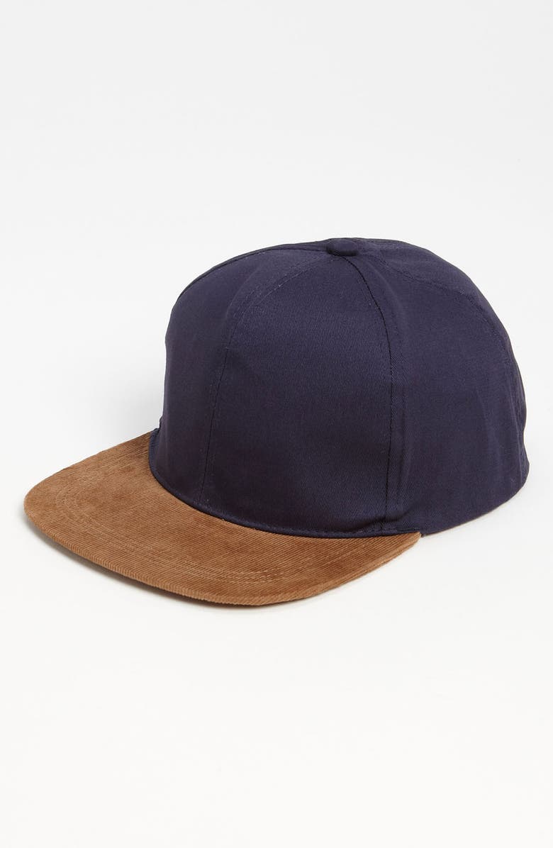Topman Corduroy Snapback Cap, Main, color,