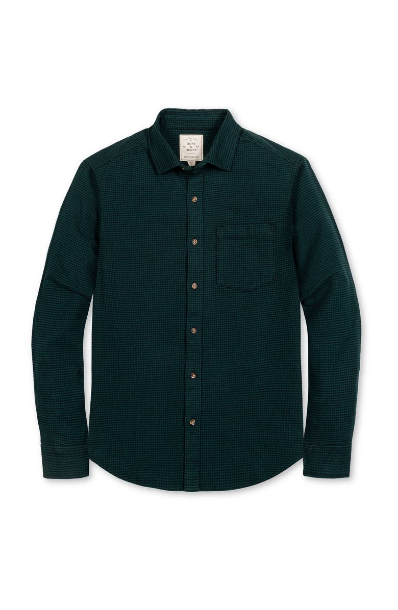 Hope & Henry Organic Long Sleeve Flannel Button Down Shirt, Alternate, color, Scottish Herringbone