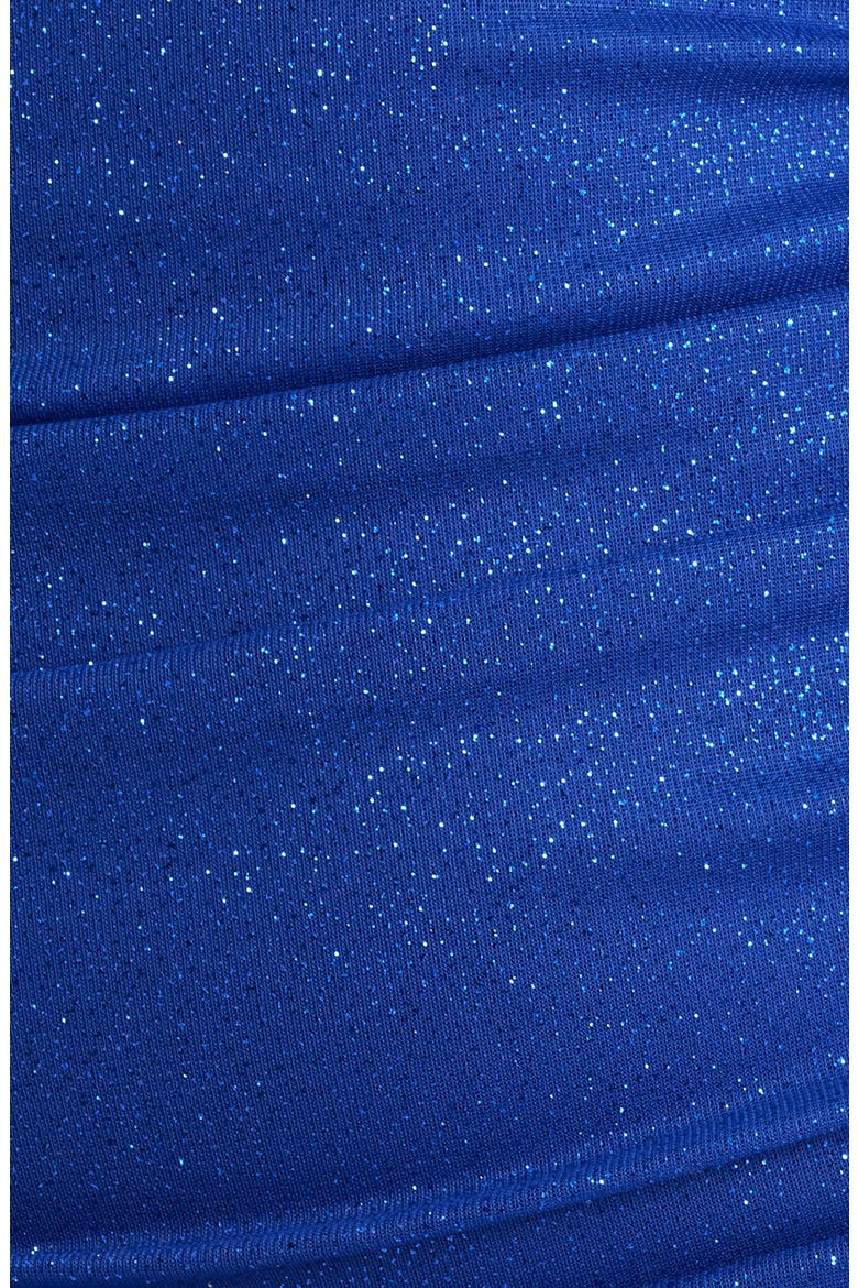 Emma Metallic Knit Cocktail Minidress, Alternate, color, ROYAL