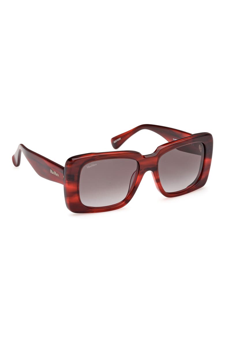 Glimpse3 53mm Polarized Square Sunglasses, Alternate, color, RED/GRADIENT SMOKE