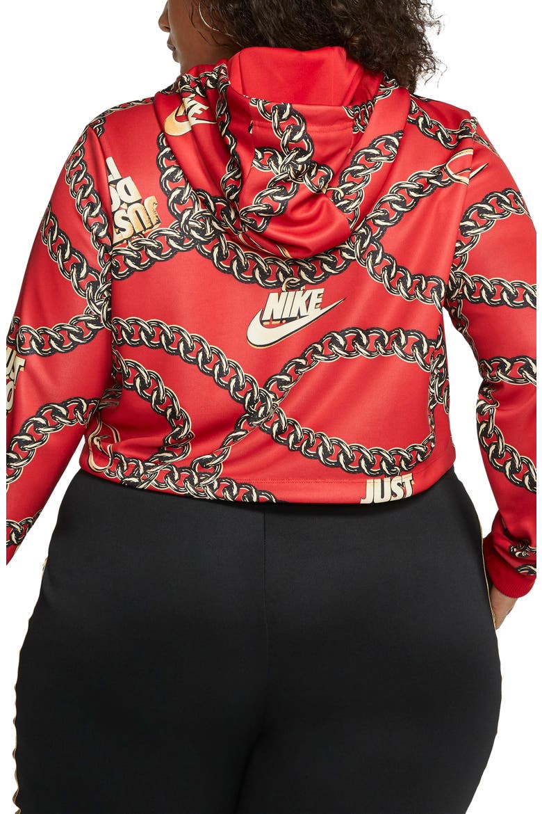 Sportswear Crop Hoodie, Alternate, color, UNIVERSITY RED/ UNIVERSITY RED