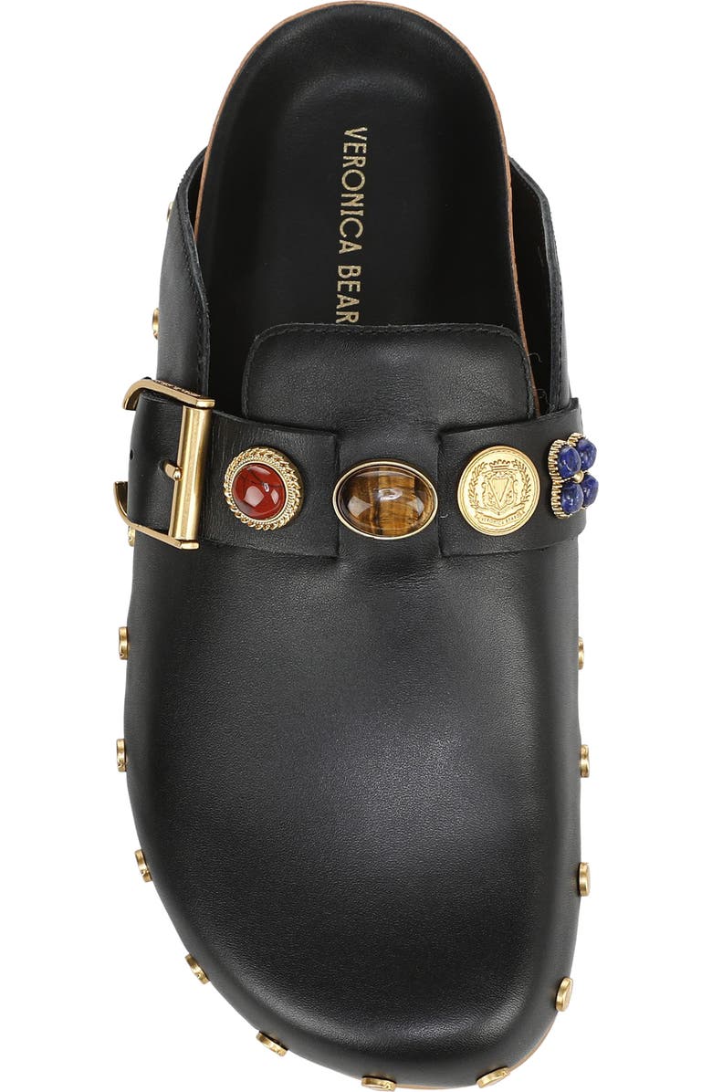 Veronica Beard Fern Charm Clog, Alternate, color, Black