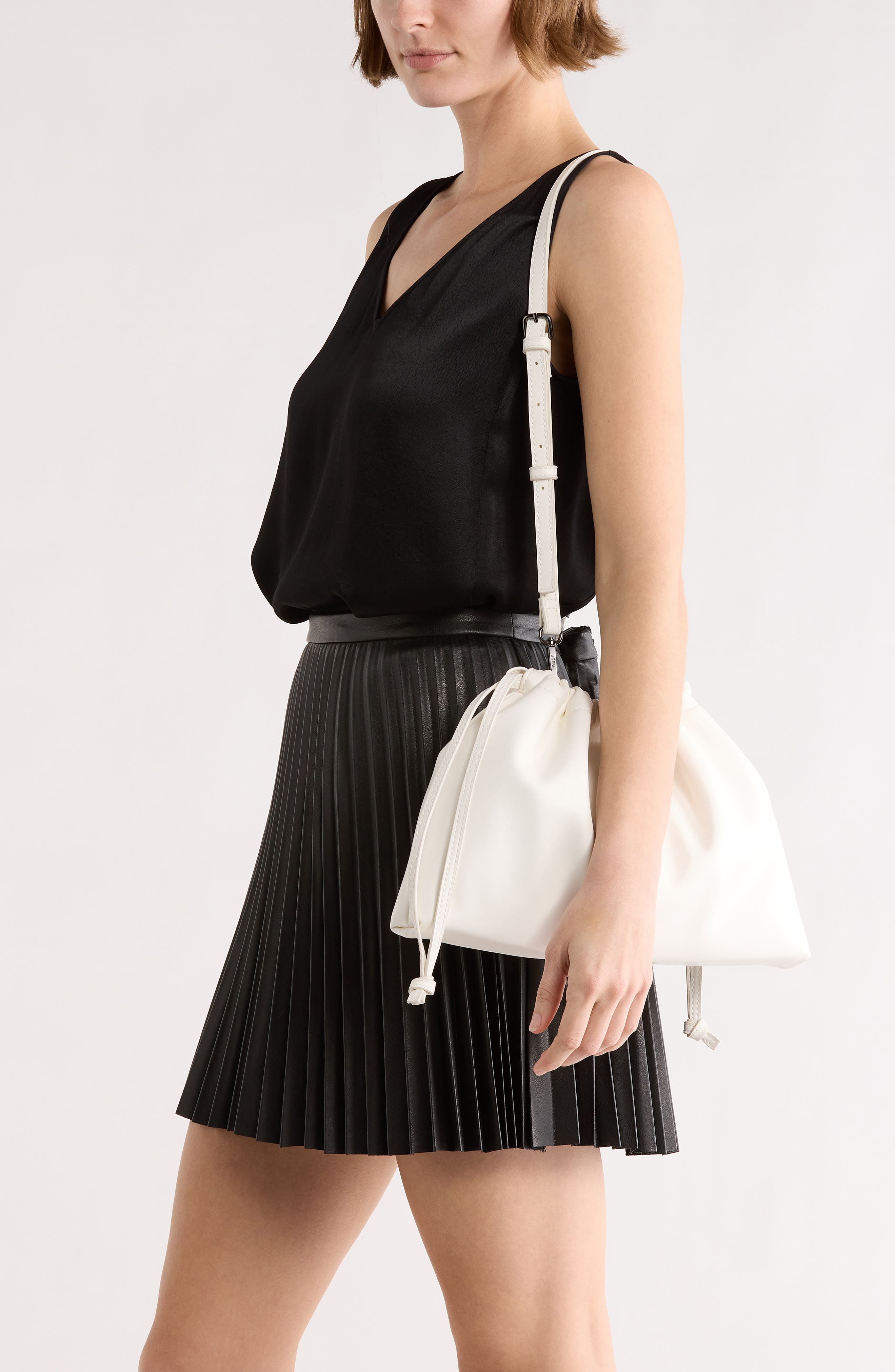 Drawstring Clutch, Alternate, color, POWDER