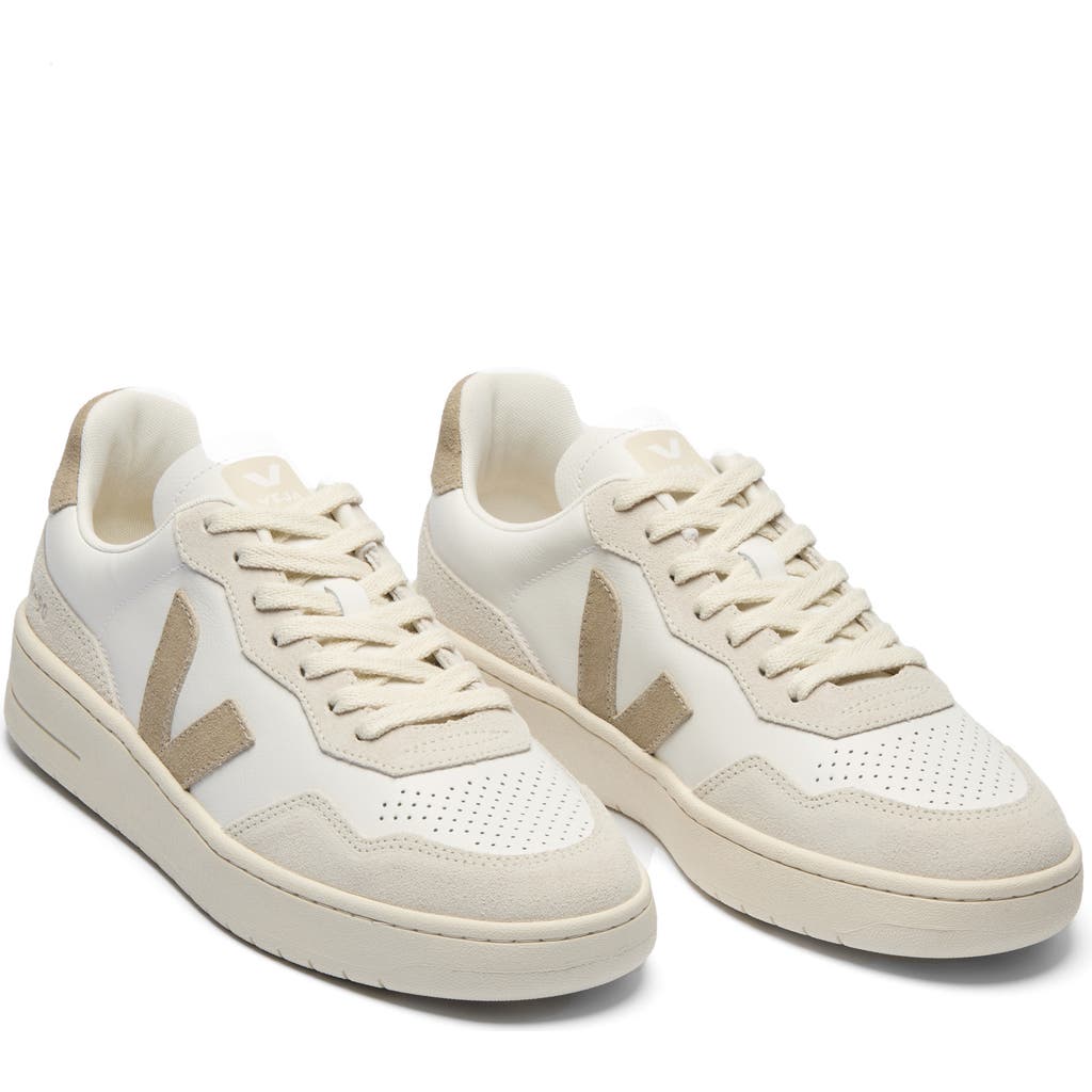 Veja V-90 Leather Sneaker In White