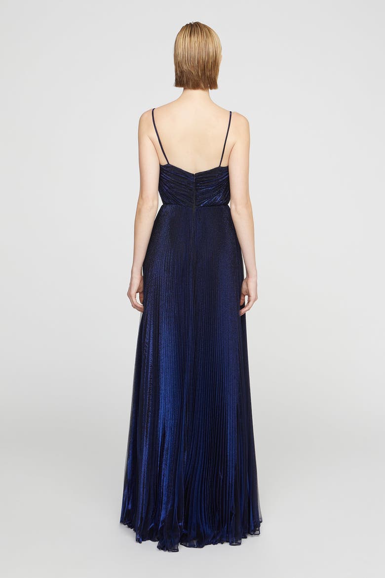 Zellie Crystal Jersey Gown, Alternate, color, Sapphire Stone