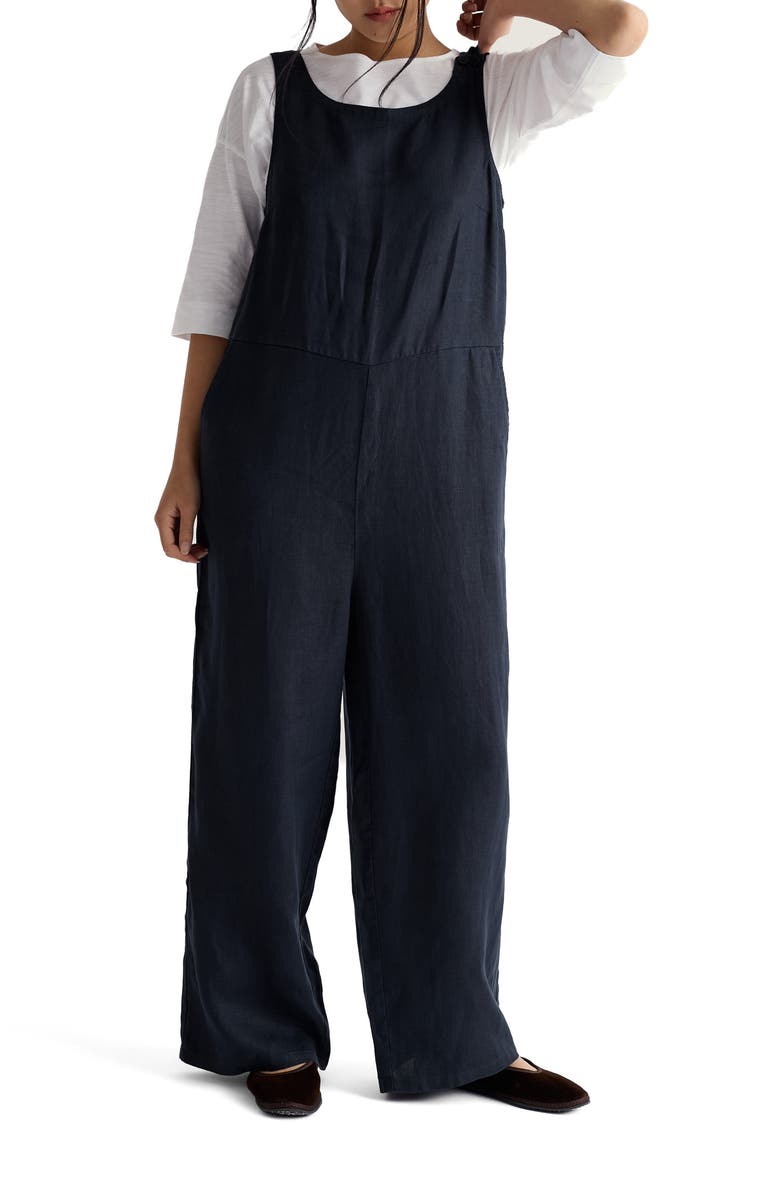 Seasalt Cornwall Salt Air Wide Leg Linen Jumpsuit, Main, color, 