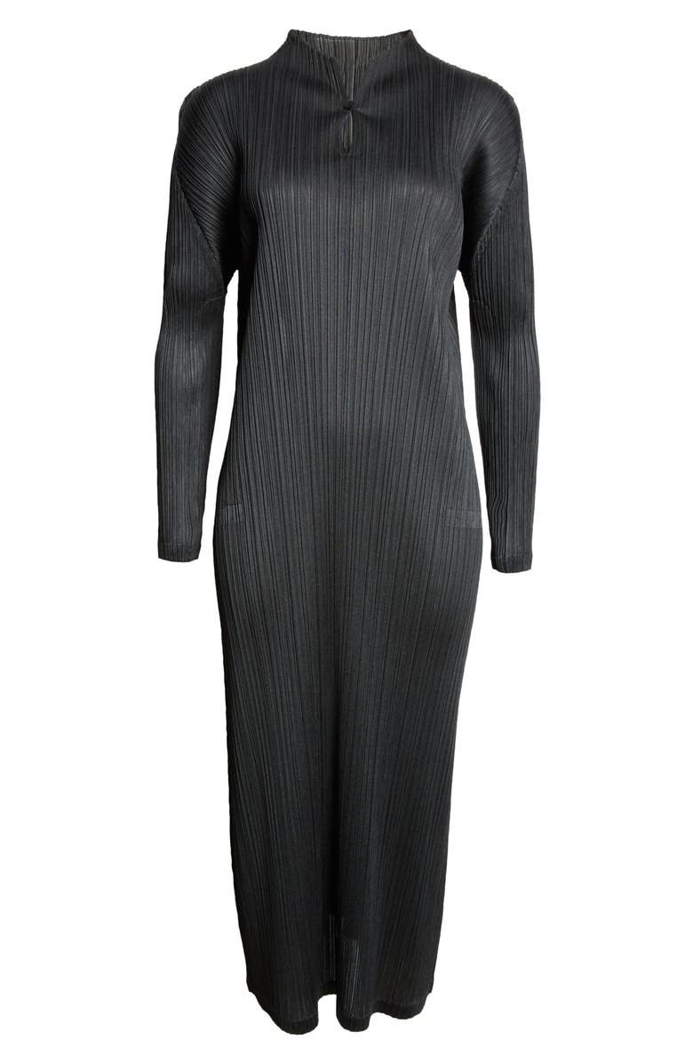 Pleats Please Issey Miyake Monthly Colors January Pleated Long Sleeve Dress, Alternate, color,