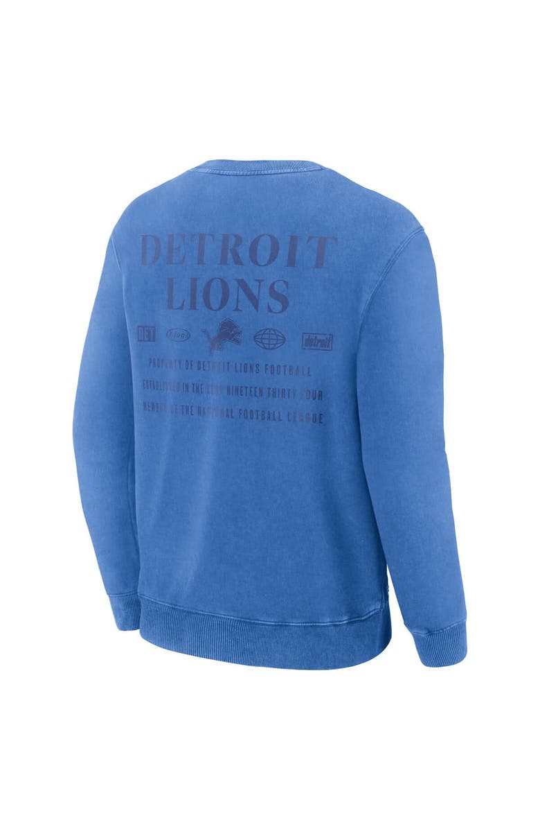 FANATICS Men's Fanatics Blue Detroit Lions Deep Route Pullover Sweatshirt, Alternate, color, Blue