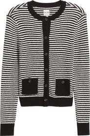 NIC+ZOE Textured Stripe Button Cardigan