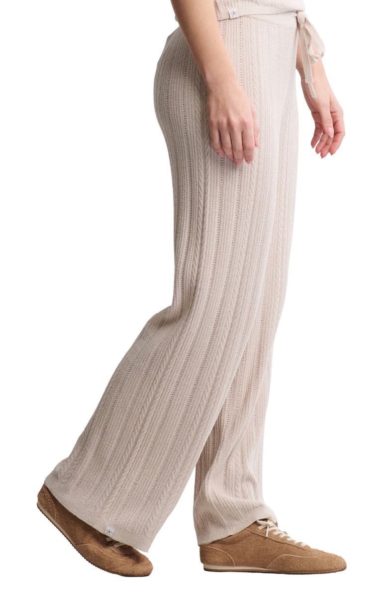 Barefoot Dreams<sup>®</sup> CozyChic<sup>®</sup> Ultra Lite<sup>®</sup> Cable Knit Lounge Pants, Alternate, color, Stone