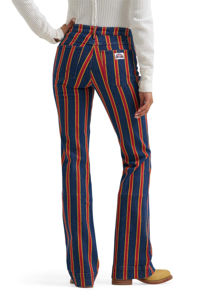 Rainbow High Waist Flare Jeans, Alternate, color, OFF TO THE RACES
