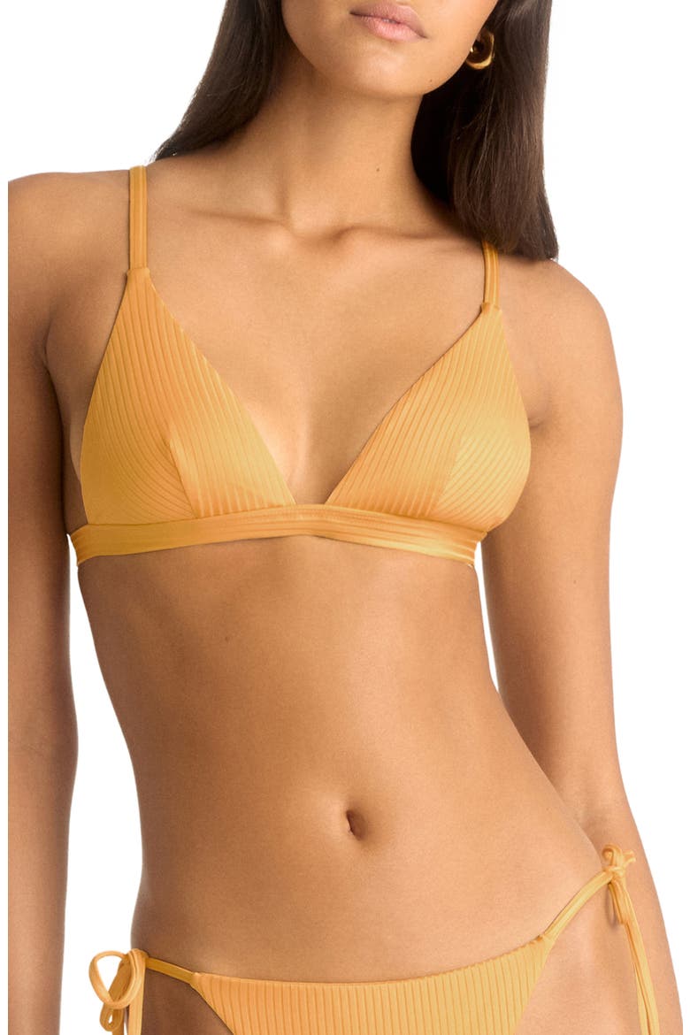 Moss Rib Bikini Top, Alternate, color, CREAMSICLE