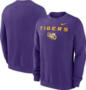 Nike Men's Nike Purple LSU Tigers Primetime Primary Stack Pullover Sweatshirt