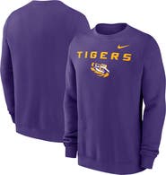 Nike Men's Nike Purple LSU Tigers Primetime Primary Stack Pullover Sweatshirt