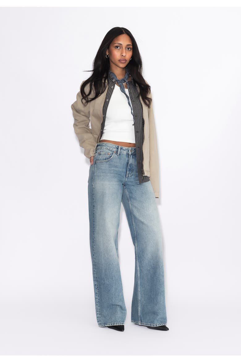 Rhue Low Wide Jeans, Alternate, color, Drift Sky Used