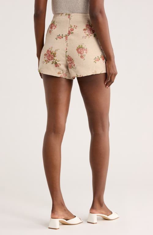 Jacquie The Label Lissandra Embroidered Wrap Skort In Neutral