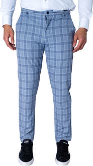 Maceoo Plaid Slim Fit Pants