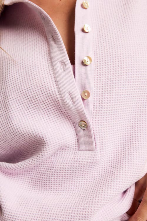 Negative Underwear Waffle Knit Pullover In Pink