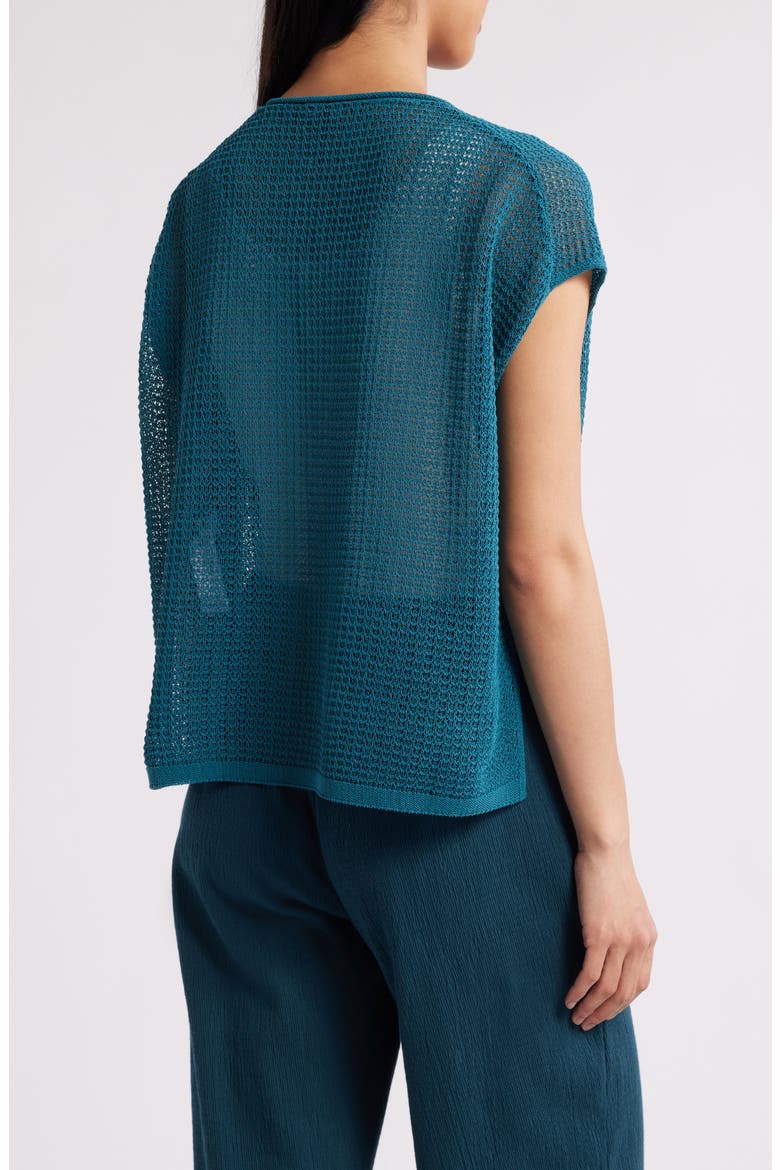 Open Stitch Organic Cotton Sweater, Alternate, color, HARBOR