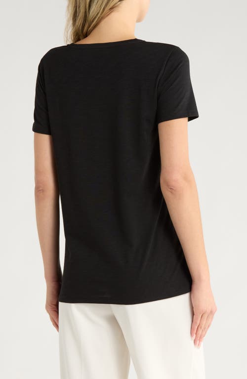 Theory Scoop Neck Cotton T-shirt In Black