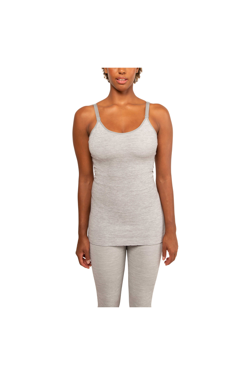 Modern Eternity Maternity Modern Eternity Yoga Nursing Tank Seamless Maternity Isabella Breastfeeding Tank, Main, color, Graphite Melange