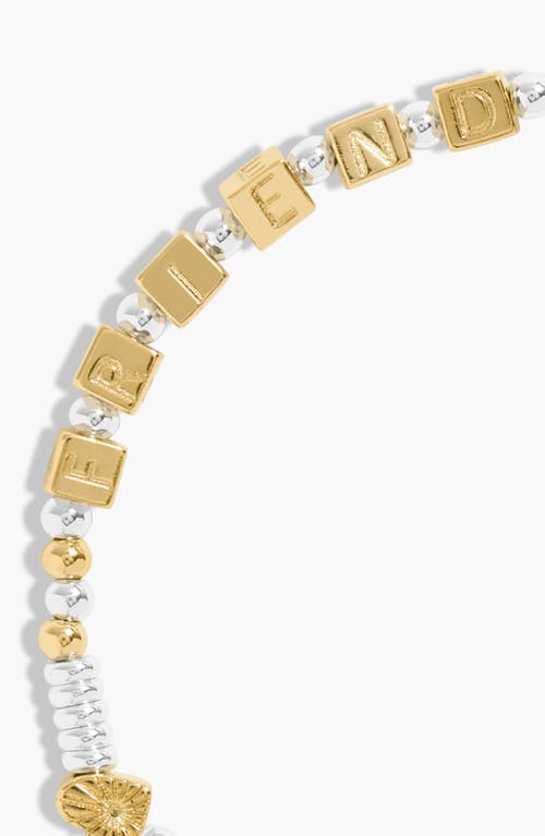 A Littles & Co. A Littles & Co Happy Little Moments 'friend' Bracelet In Gold-tone Plating In Silver
