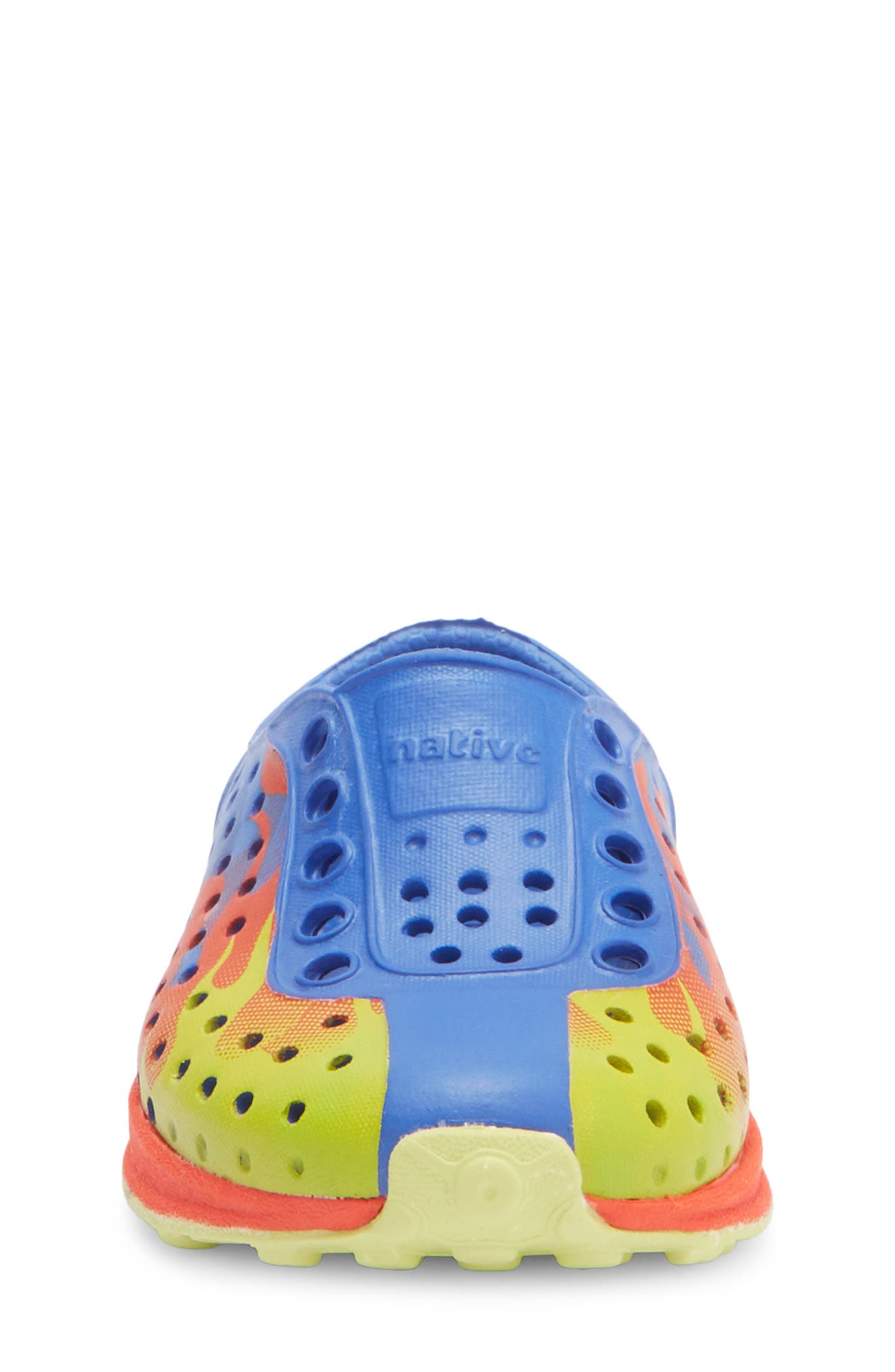 Native Shoes Robbie Floral Water Friendly Perforated Slip-On, Alternate, color, Uv Blue/ Red/ Chartreuse Flame