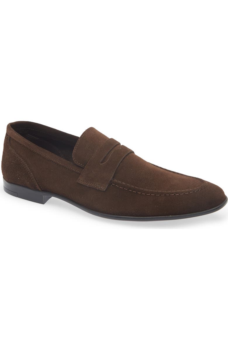 Bruno Magli Lastra Unlined Loafer, Main, color, Brown Suede