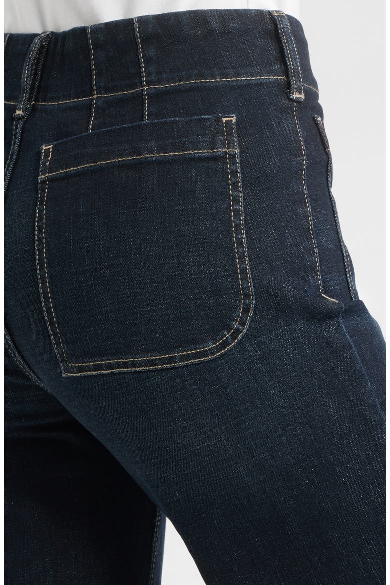 Soho Patch Pocket Wide Leg Jeans, Alternate, color, DARK WHISKER WASH