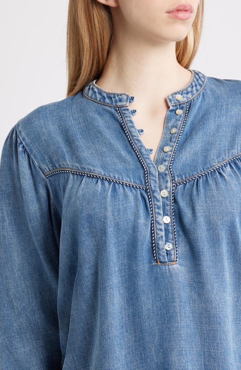 Rails Sunna Denim Top, Alternate, color, Blue Stone