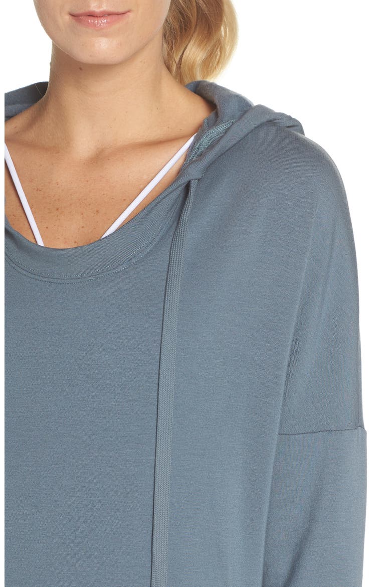 Fluid Tunic Hoodie, Alternate, color, CONCRETE
