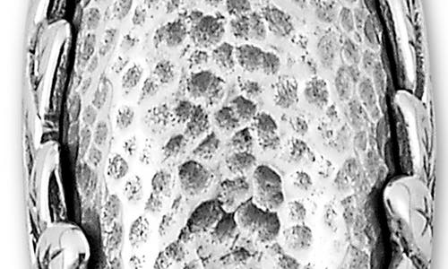 Samuel B. Silver Hammered Floral Pendant In Silver