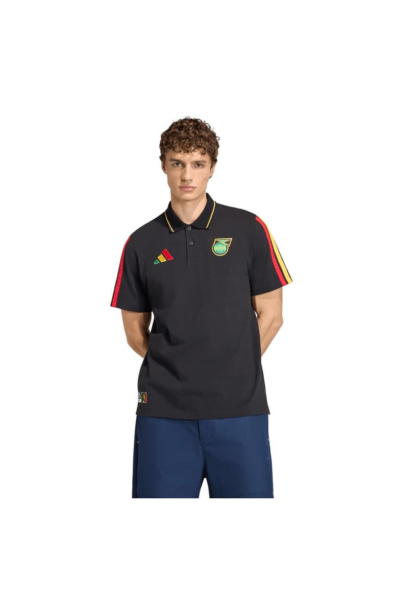 Men's adidas  Black Jamaica National Team Alphaskin Polo, Main, color, Black