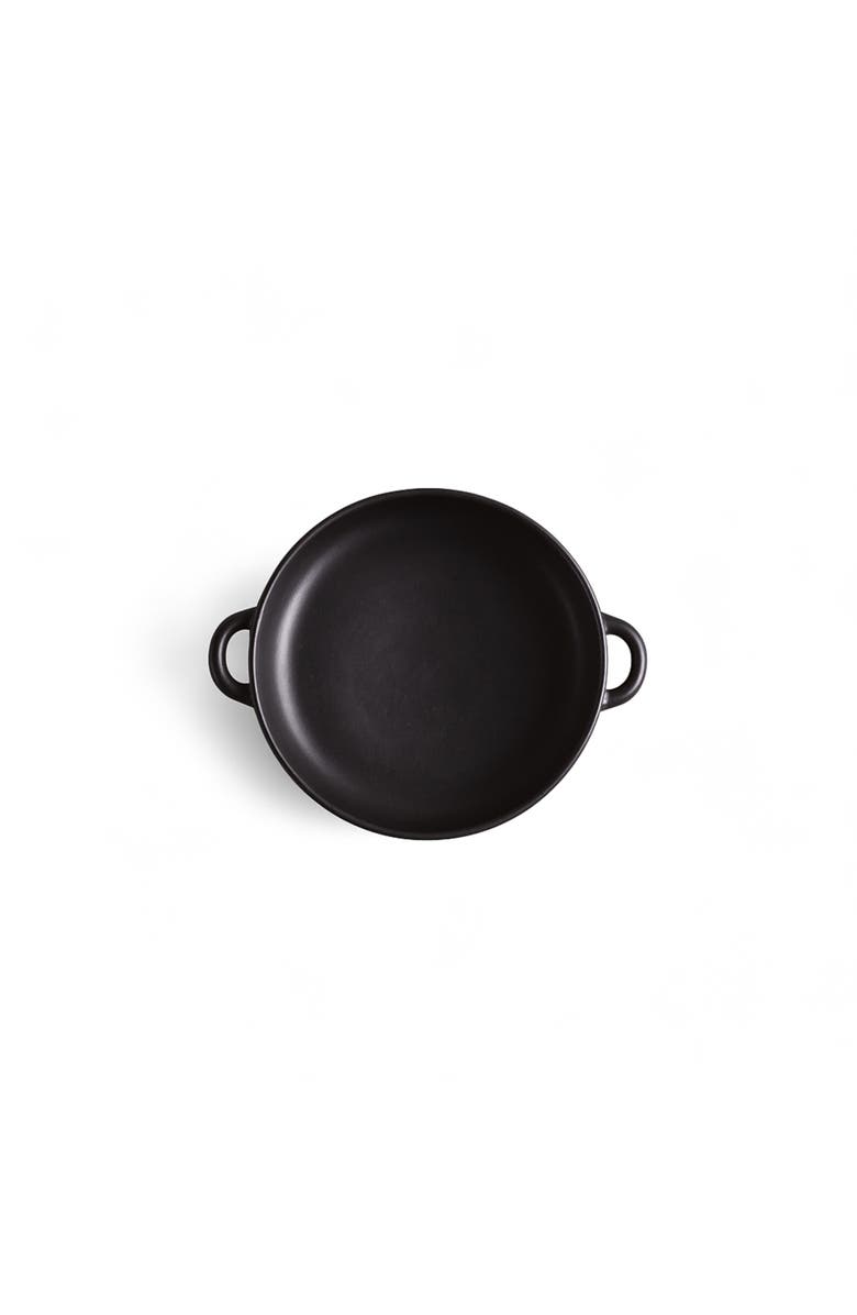 Gharyan Stoneware Dinner Plate With Handles, Alternate, color, Matte Black