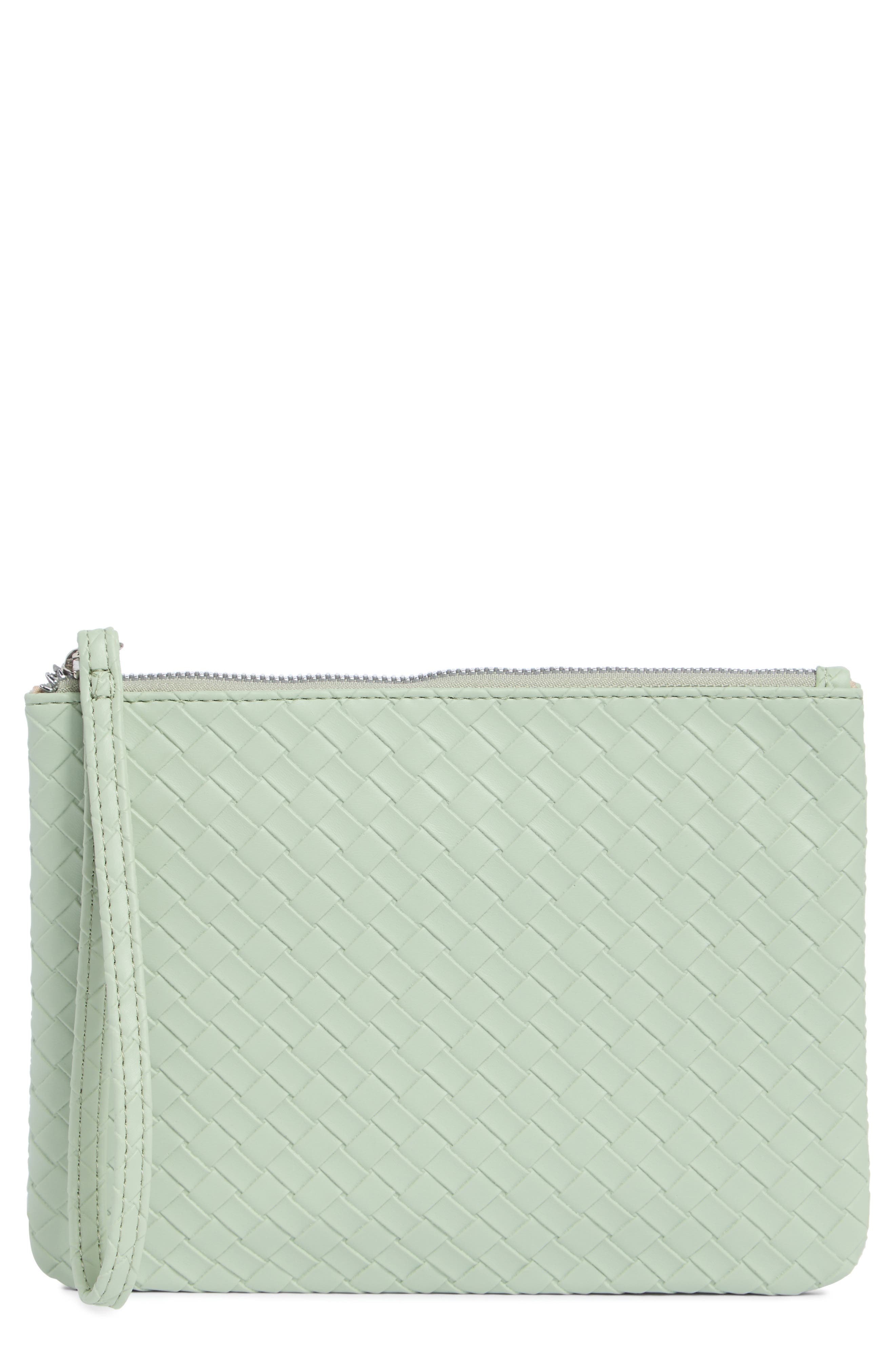 Woven Wristlet, Main, color, THYME WOVEN