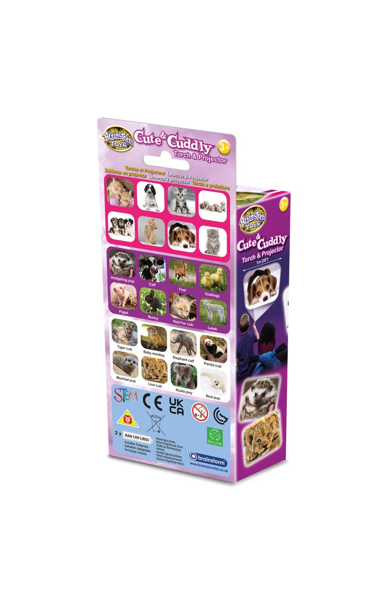 Brainstorm Toys Cute and Cuddly Torch and Projector, Alternate, color, Multicolored