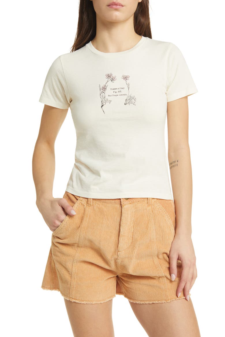 Flowers of Italy Cotton Graphic T-Shirt, Main, color, WASHED MARSHMALLOW