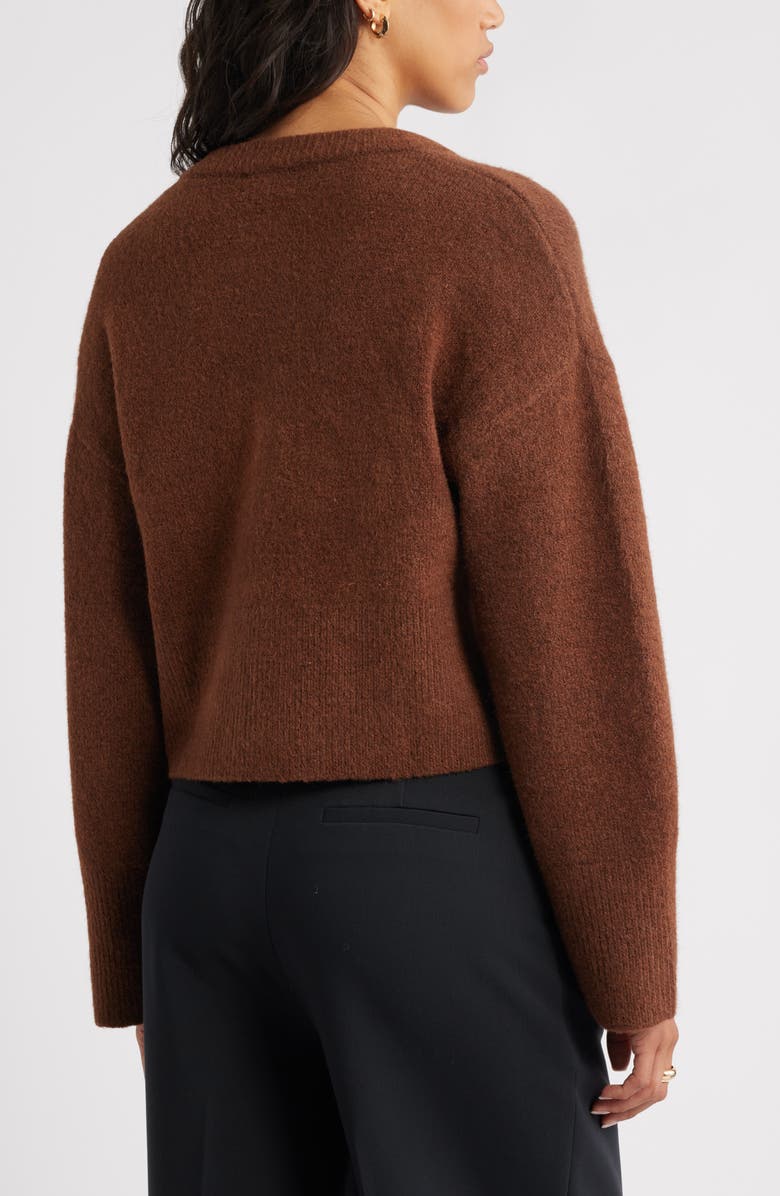 Open Edit Cozy Cardigan, Alternate, color, Brown Soil