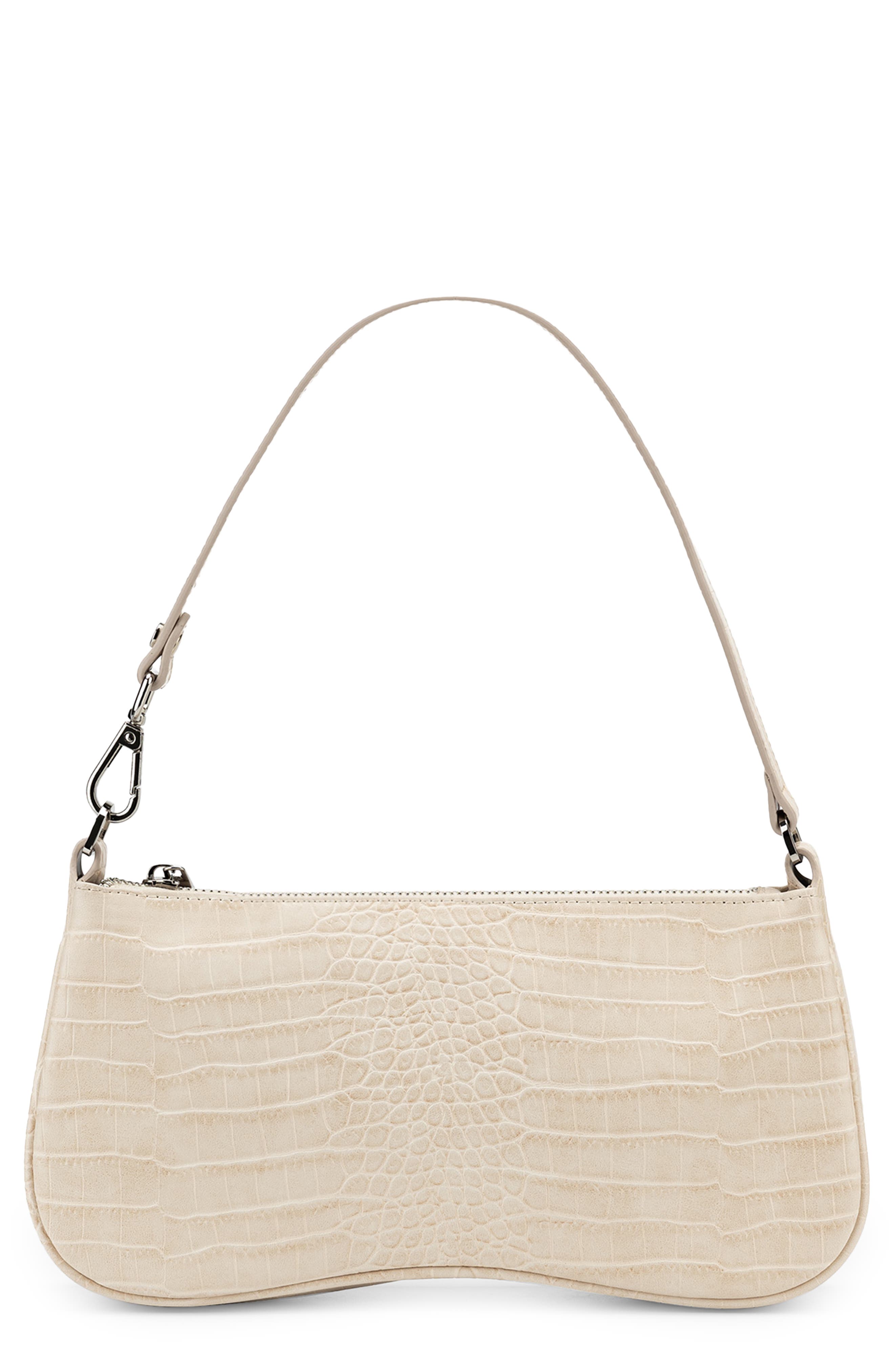 Eva Croc Embossed Faux Leather Convertible Shoulder Bag