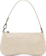 JW PEI Eva Croc Embossed Faux Leather Convertible Shoulder Bag