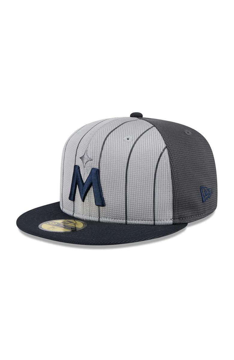 New Era Men's New Era  Gray Minnesota Twins 2025 Batting Practice 59FIFTY Fitted Hat, Main, color, 