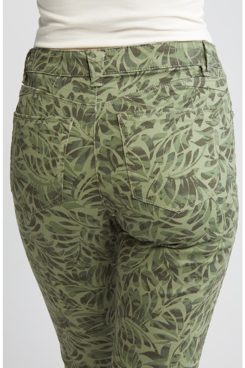 'Ab'Solution Print High Waist Slim Leg Pants, Alternate, color, CELADON