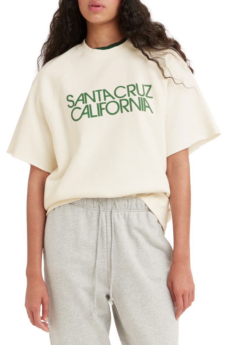 Levi's<sup>®</sup> Gold Tab<sup>™</sup> Short Sleeve Cotton Blend Fleece Graphic Sweatshirt, Main, color,