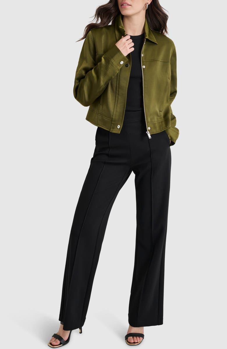 DKNY Crop Trucker Jacket, Alternate, color, 